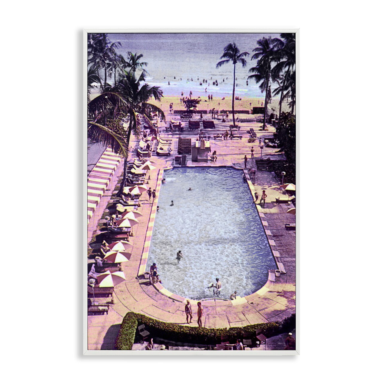 Stupell Industries Vintage Miami Sands Framed Giclee, design by Grotto Studios